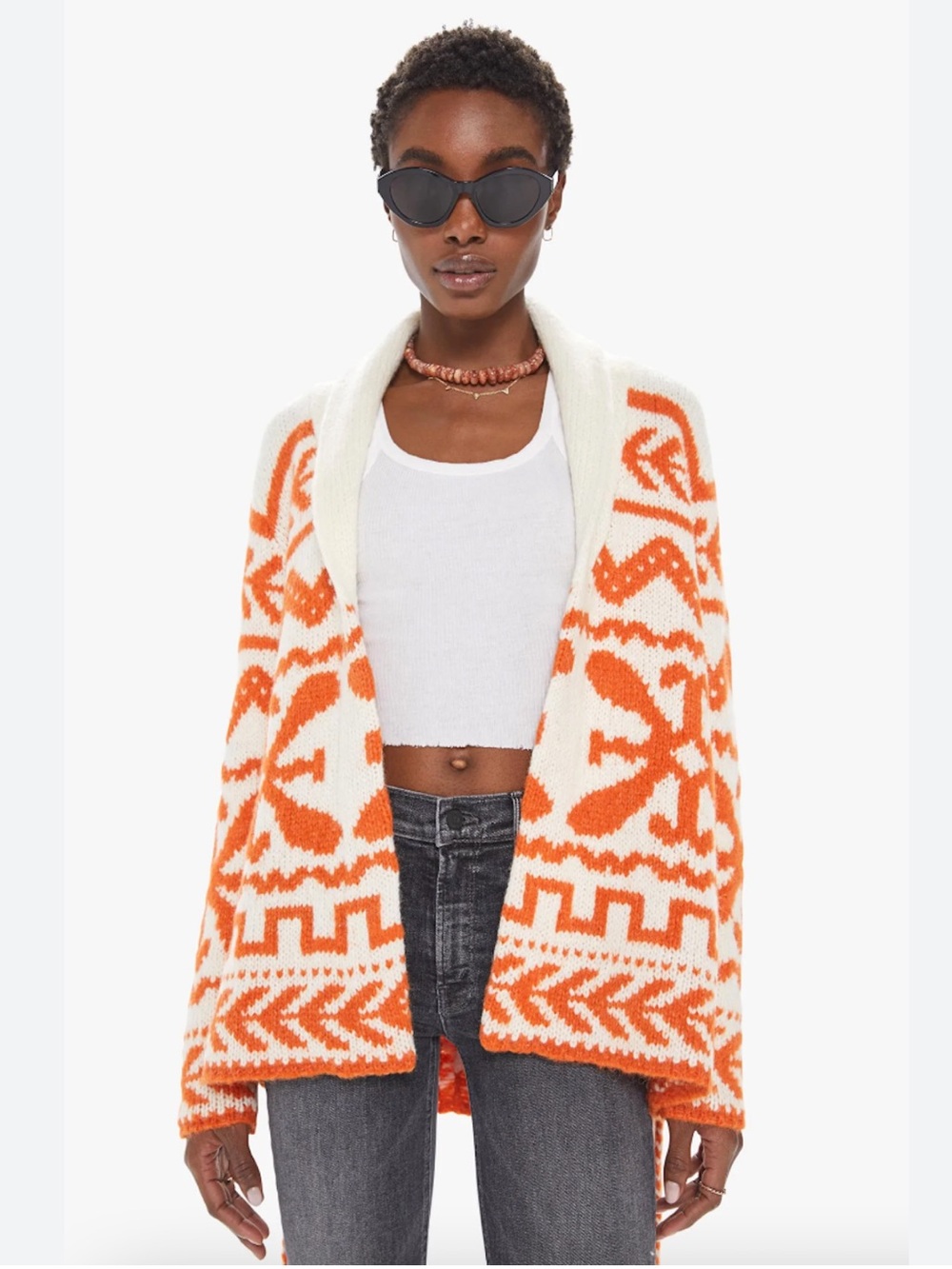 NWT Mother Pretty As A Peach Belted Wool Cardigan - S